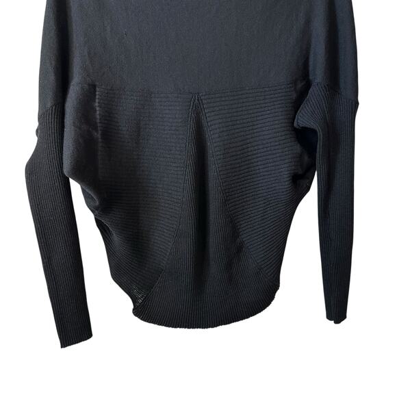 Eileen Fisher Women’s 100% Wool Open Cocoon Cardigan Black Size Small with FLAW - Picture 6 of 10